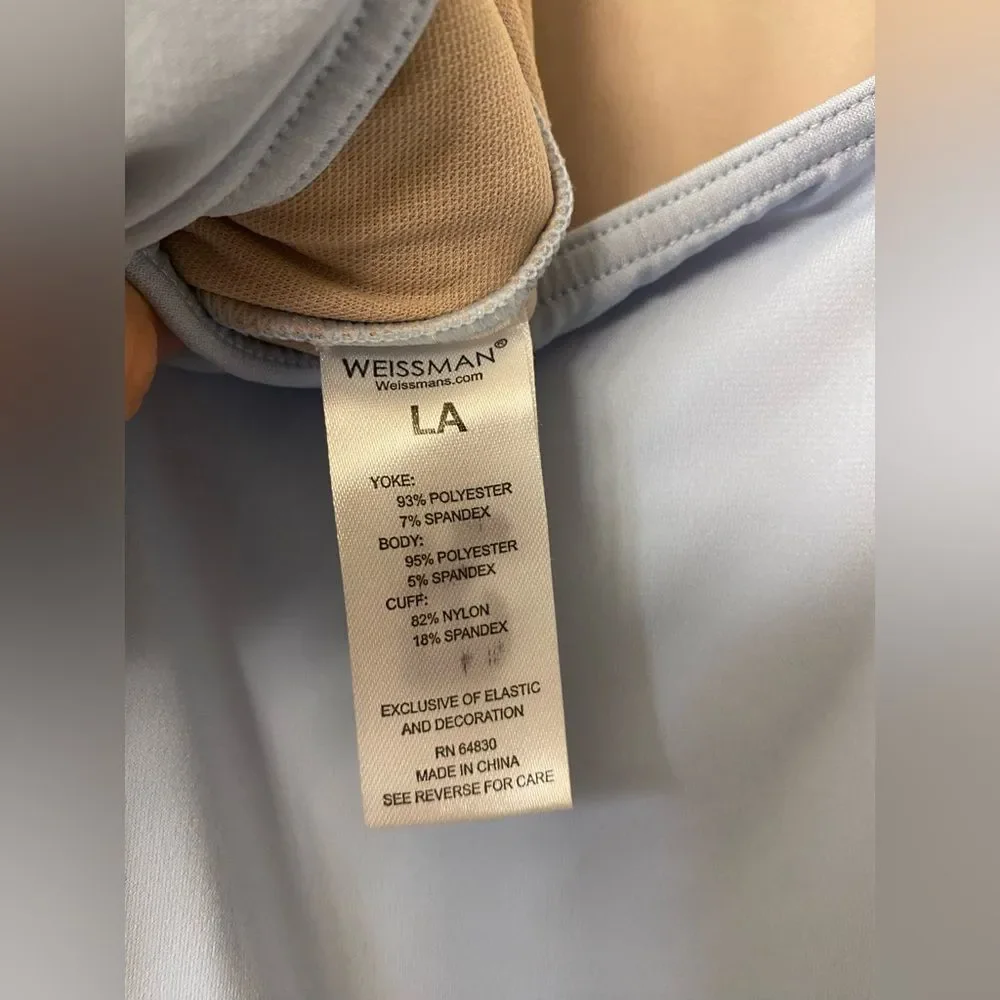 WEISSMAN Dance Costume light blue long sleeve The Poet 13406 LA-Large adult
